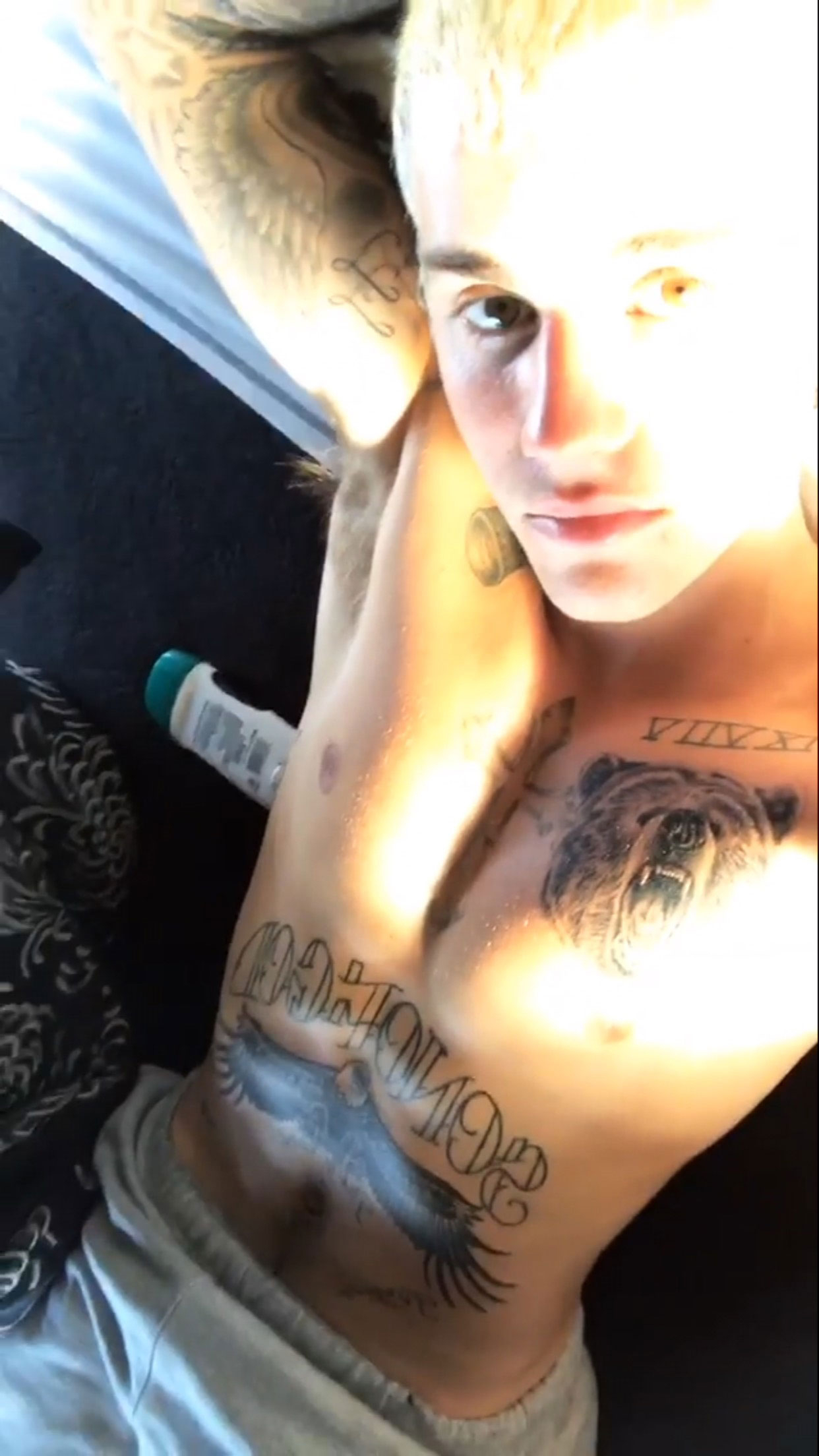 Justin Bieber Reveals Two New Tattoos in Shirtless Selfie